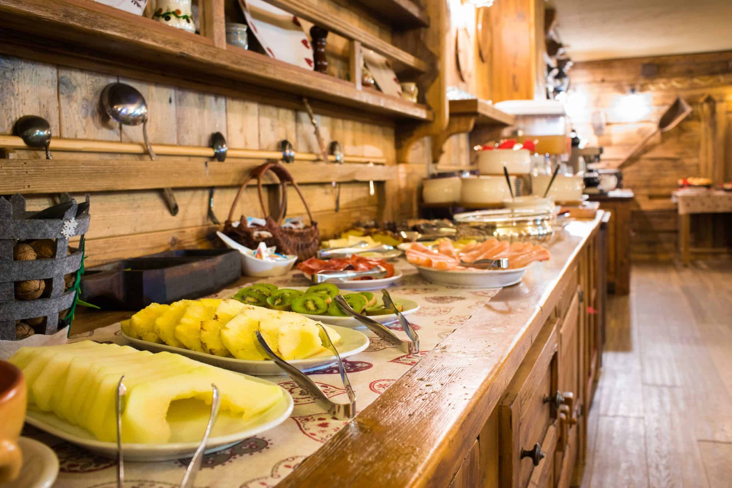 buffet di frutta all'Hotel Mon Rêve